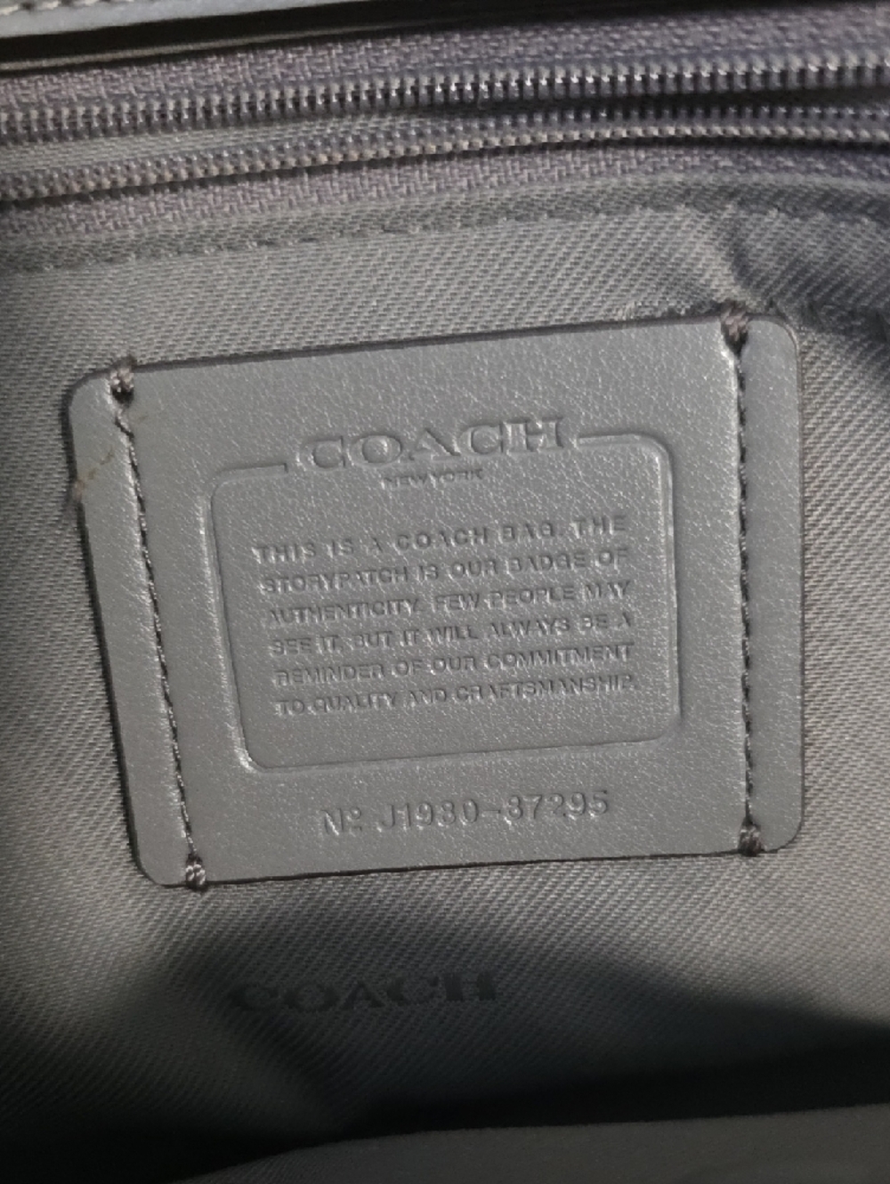 Coach Swagger 27 Carryall Pebbled Leather Satchel in Heather Gray Gunmetal - Picture 7 of 9